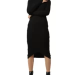 Wear Natural Women's Cotton dress in graphite black